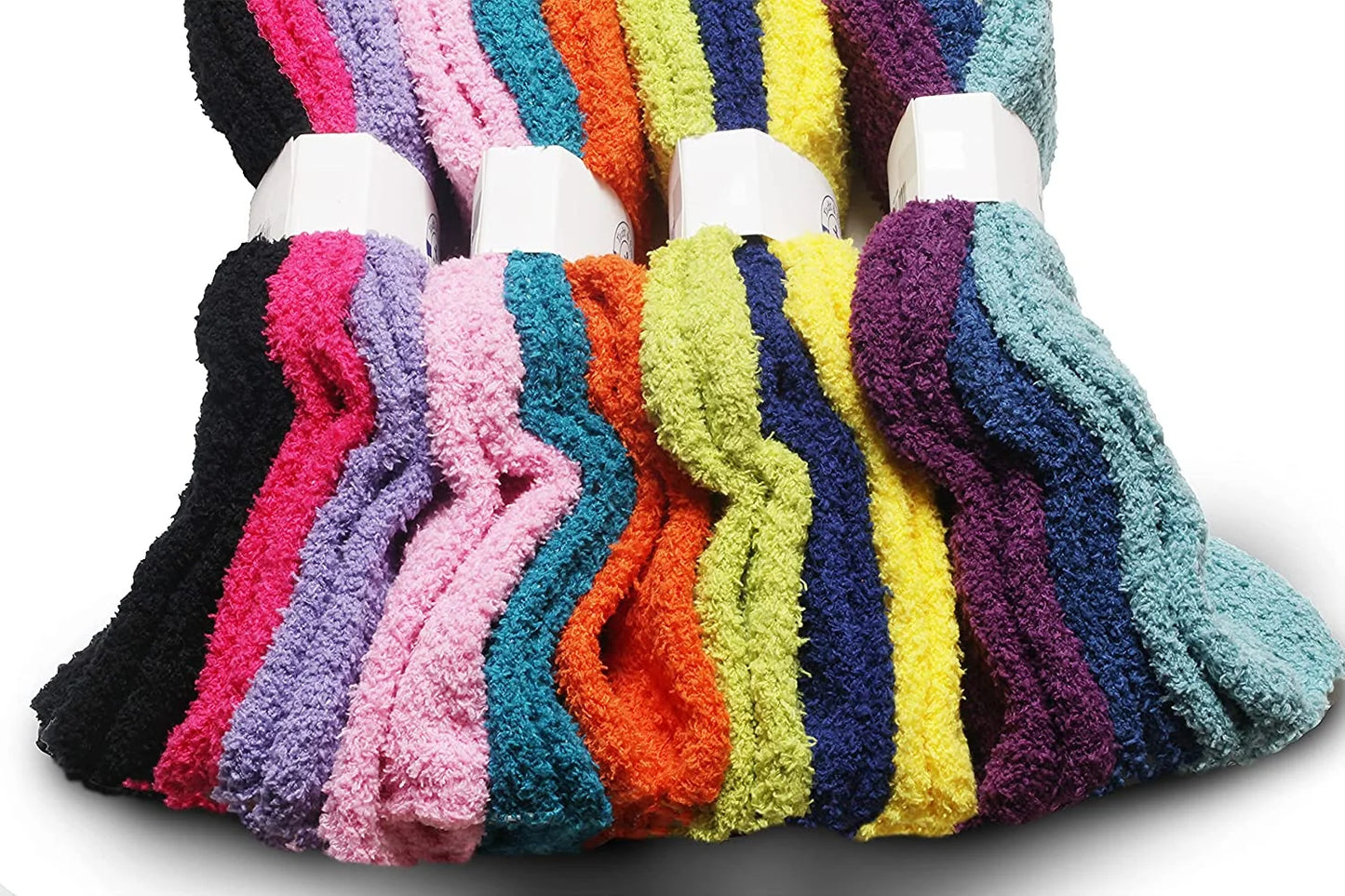 Womens Wholesale Bulk Warm and Cozy Fuzzy Socks, Colorful Winter Socks (12 Pack Assorted)