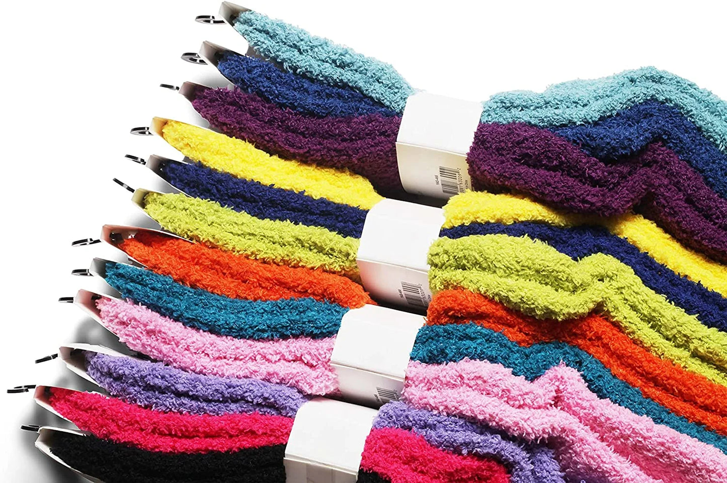 Womens Wholesale Bulk Warm and Cozy Fuzzy Socks, Colorful Winter Socks (12 Pack Assorted)
