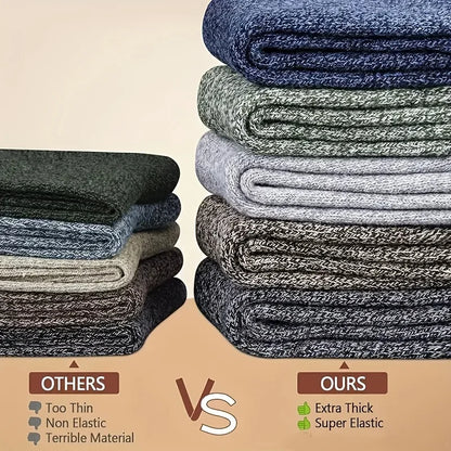 3 Pairs Winter Men'S Wool Socks Super Thick Warm High Quality Harajuku Retro Snow Casual Antifreeze Cashmere Socks Men