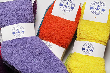 Womens Wholesale Bulk Warm and Cozy Fuzzy Socks, Colorful Winter Socks (12 Pack Assorted)